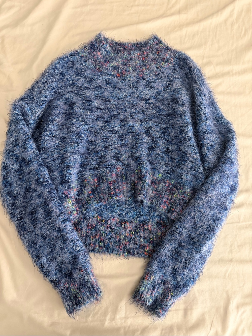 Free people blue stardust pullover xsmall